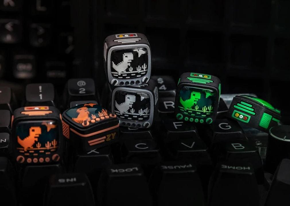 ZY.Cap No Internet Dino Artisan Keycap - TurtleKeebs