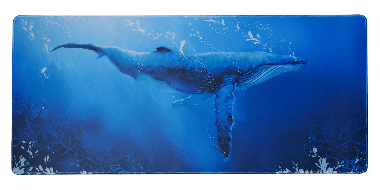 Blue Whale Deskmat - TurtleKeebs