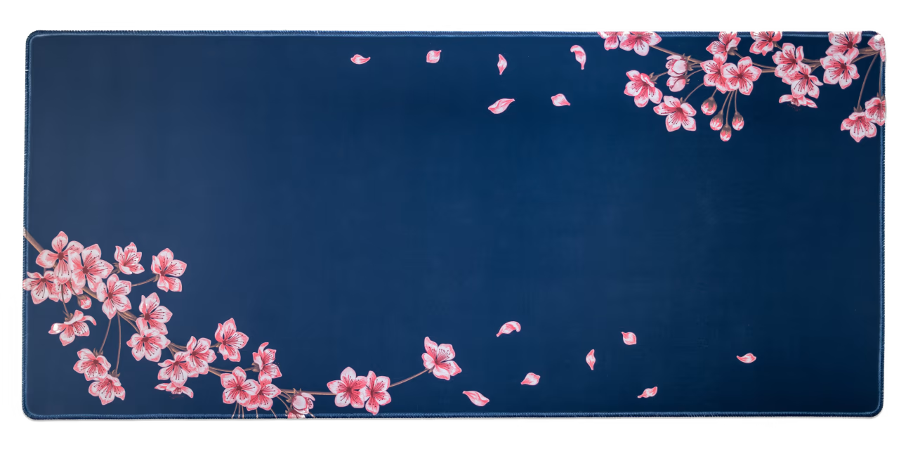 Navy Blossom Deskmat