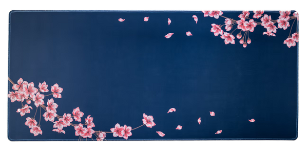 Navy Blossom Desk Mat